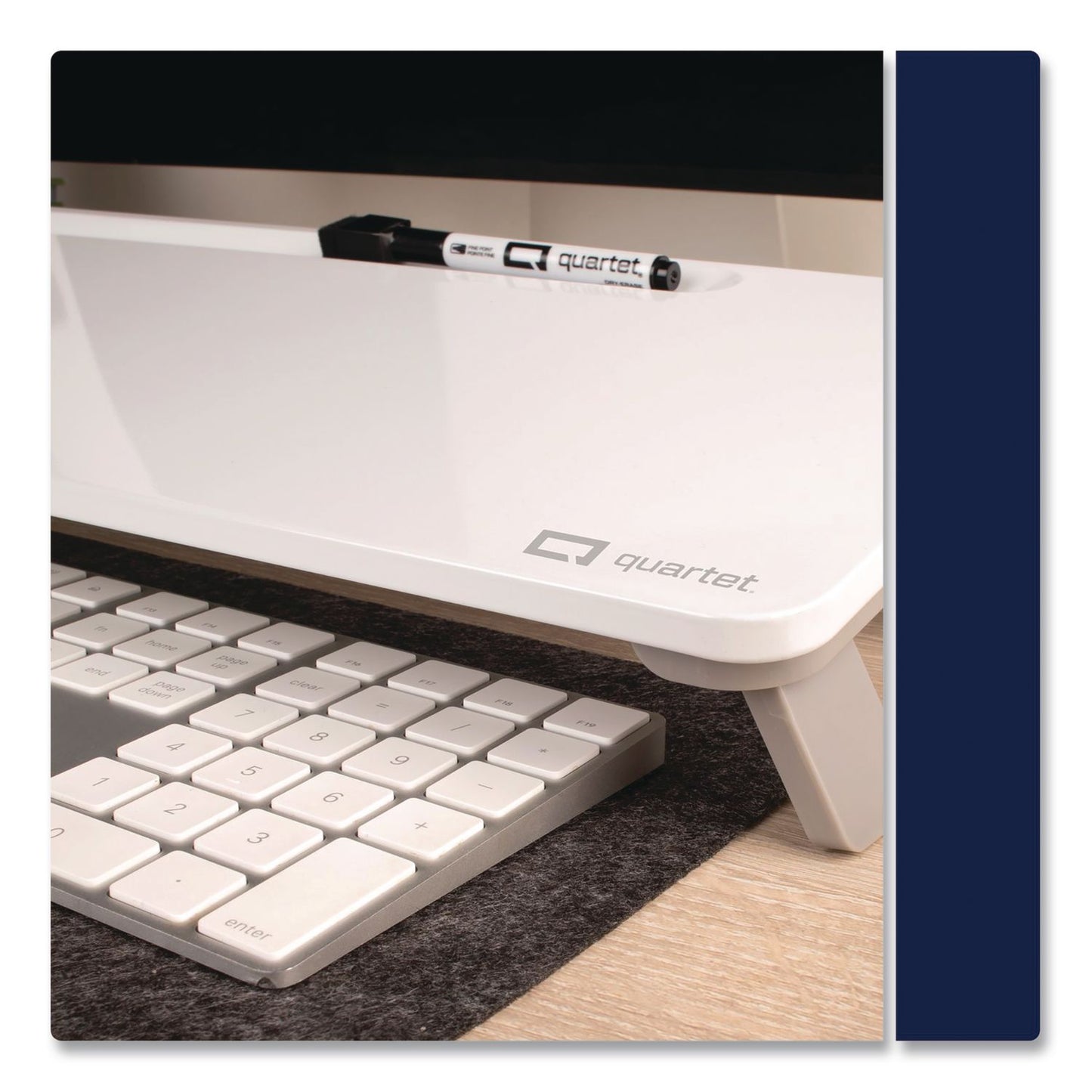 Quartet® Magnetic Steel Dry Erase Desktop Computer Pad, 21 x 7.75, White Surface (QRTQ090F01R)