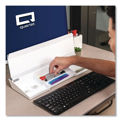 Quartet® Flip-Top Glass Dry Erase Desktop Pad, 18 x 6, White Surface (QRTQ090F04R)