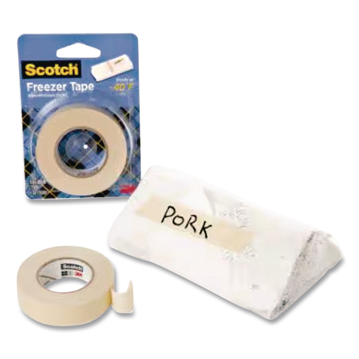 Scotch® Freezer Tape, 1.5" Core, 0.75" x 1,000", Tan (MMM7100085714)