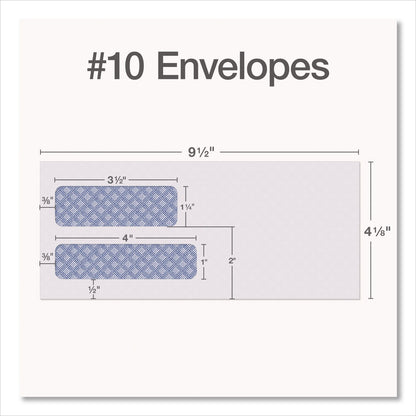 Quality Park™ Reveal-N-Seal Envelope, Security Tint, #10, Commercial Flap, Self-Adhesive Closure, 4.13 x 9.5, White, 500/Box (QUA1014438)