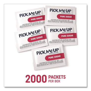 Pick Me Up Provisions™ Pure Sugar Packets, 0.1 oz, 2,000/Box (PIEPM62431)