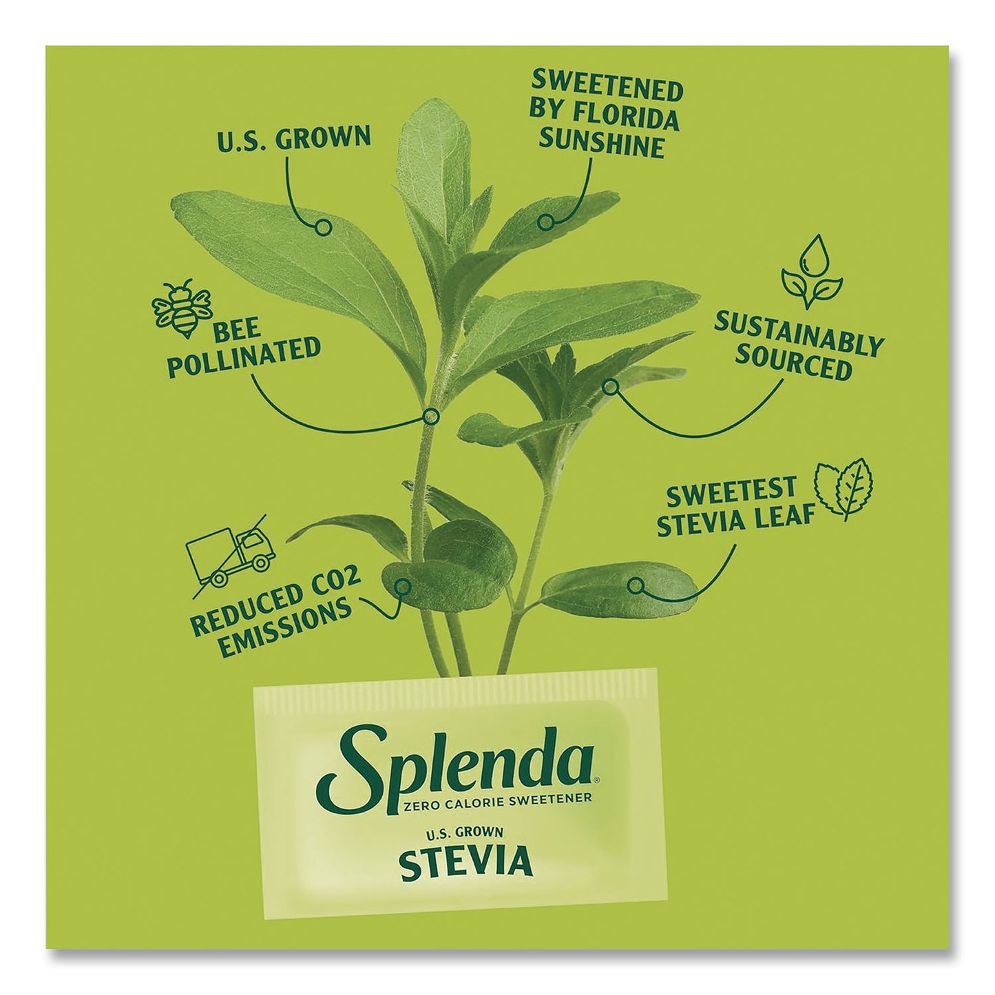 Splenda® Stevia Sweetener Pack, 0.04 oz, 1,000/Carton (SNHHFP00615)