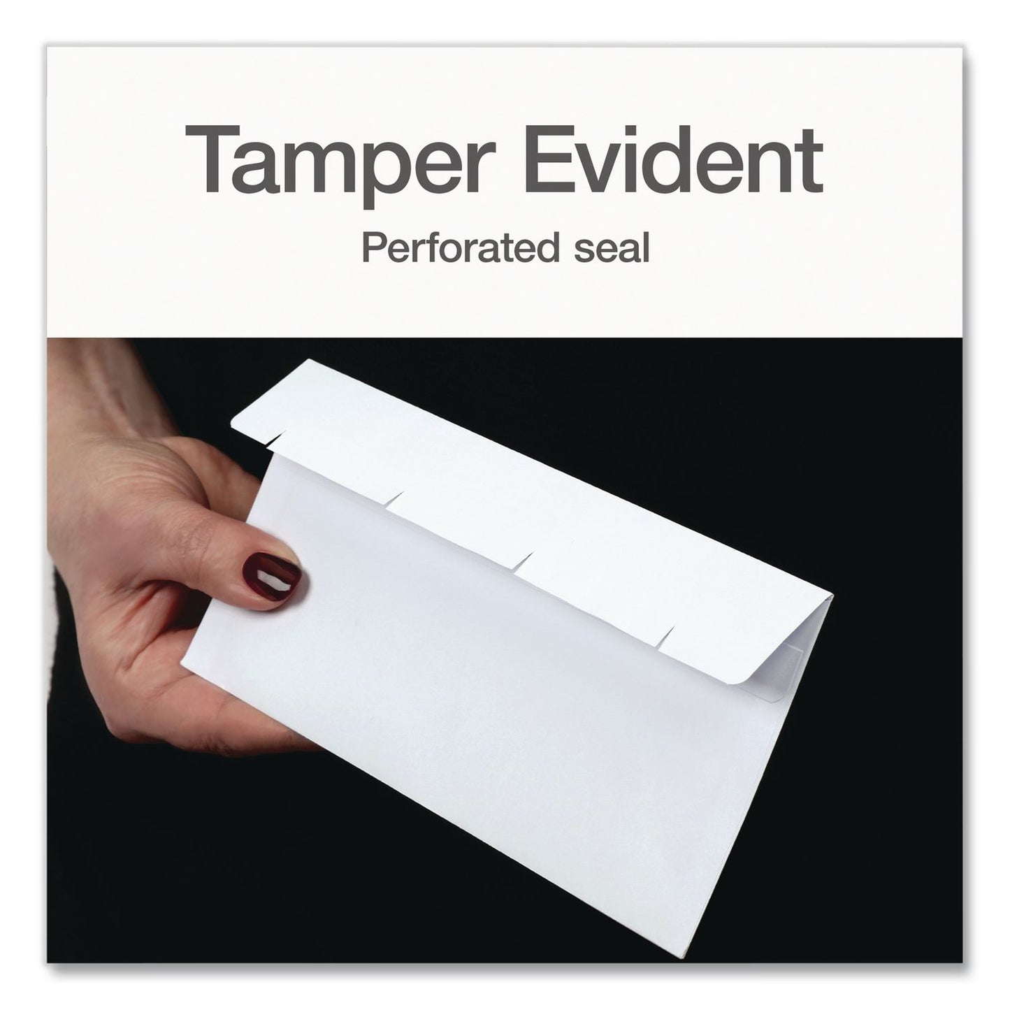 Quality Park™ Reveal-N-Seal Envelope, Security Tint, #10, Commercial Flap, Self-Adhesive Closure, 4.13 x 9.5, White, 500/Box (QUA1014438)