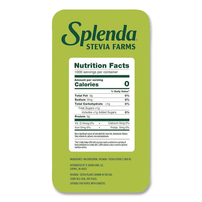 Splenda® Stevia Sweetener Pack, 0.04 oz, 1,000/Carton (SNHHFP00615)