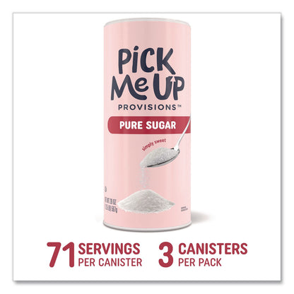 Pick Me Up Provisions™ Pure Sugar, 20 oz Canister, 3/Pack (PIEPM62433)