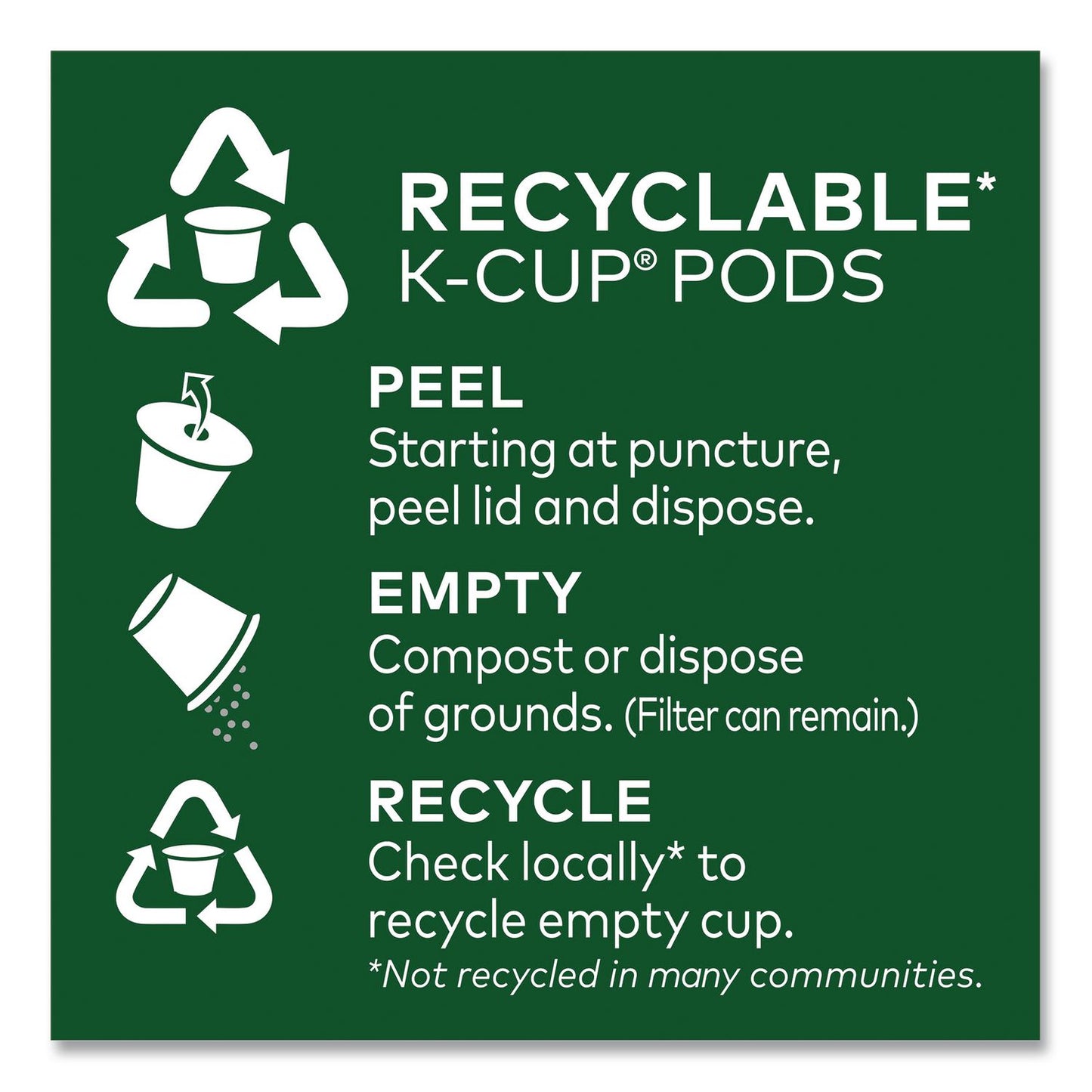 Pick Me Up Provisions™ Decaf Coffee K-Cups, Medium Roast, 96/Carton (PIEPM62435CT)