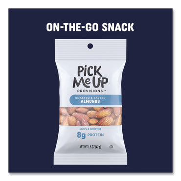 Pick Me Up Provisions™ Roasted and Salted Almonds, 1.5 oz Pouch, 36/Box (PIEPM62980)