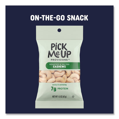 Pick Me Up Provisions™ Roasted and Salted Cashews, 1.5 oz Pouch, 36/Box (PIEPM62981)