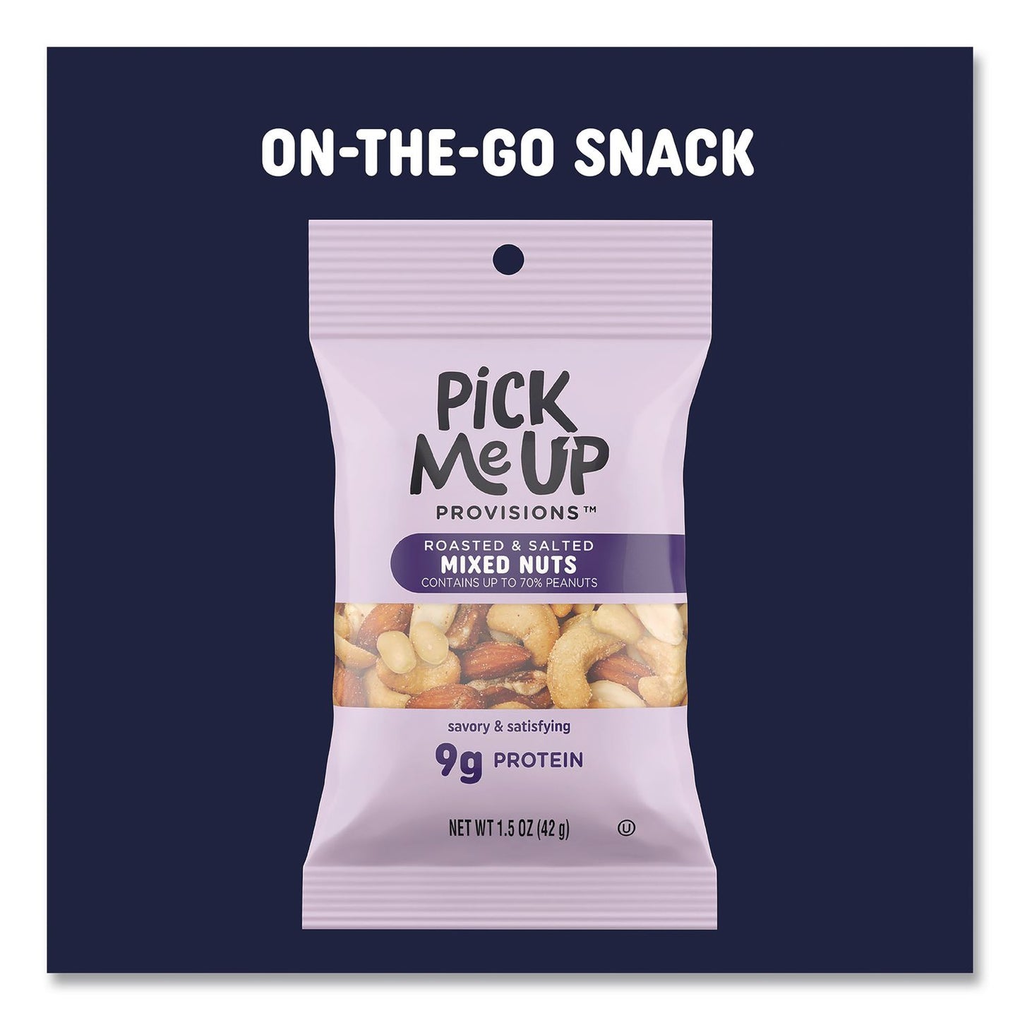Pick Me Up Provisions™ Roasted and Salted Mixed Nuts, 1.5 oz Pouch, 36/Box (PIEPM62982)