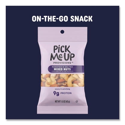 Pick Me Up Provisions™ Roasted and Salted Mixed Nuts, 1.5 oz Pouch, 36/Box (PIEPM62982)