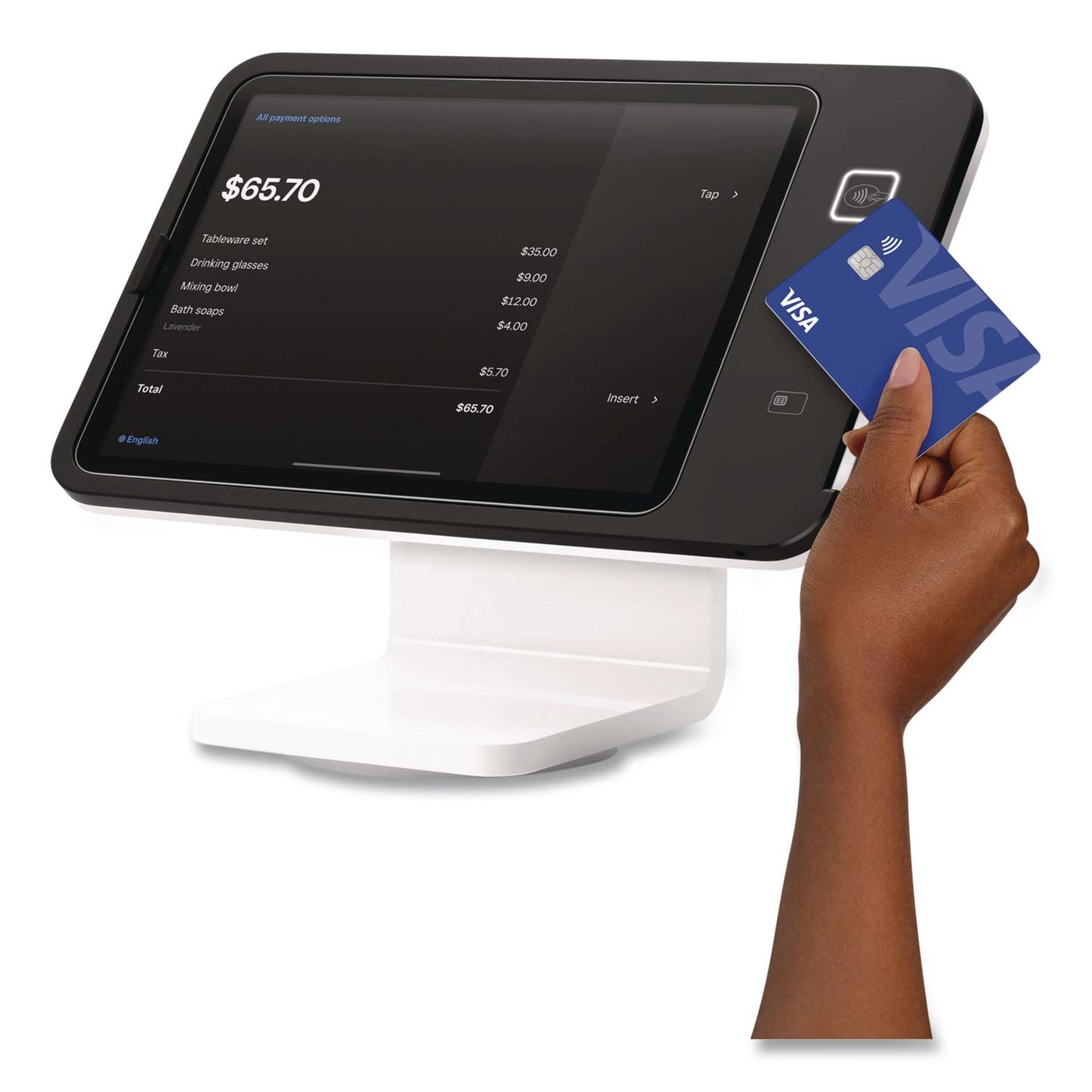 Square 2nd Generation POS Stand, 7.75 x 12.6 x 9.5, White (SQAASKU0837)