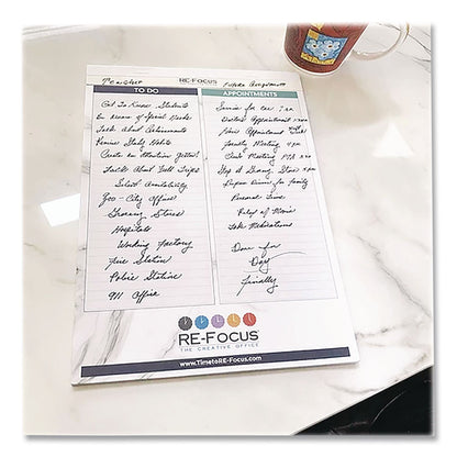 RE-Focus The Creative Office Premium Legal To-Do/Appointment List Pads, List Format, (30) Light Blue/Dark Blue/White Marble 8.5 x 11 Sheets, 2/Pack (RFCBLUELEGALPAD)