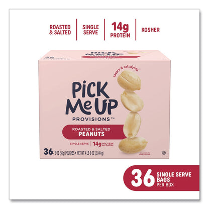 Pick Me Up Provisions™ Roasted and Salted Peanuts, 2 oz Pouch, 36/Box (PIEPM62983)