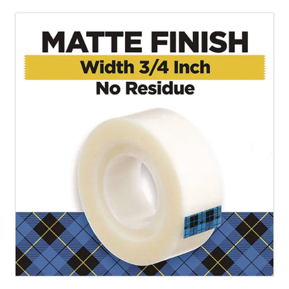Scotch® Wall-Safe Tape, 1" Core, 0.75" x 1,296", Clear, 2/Pack (MMM7100361155)