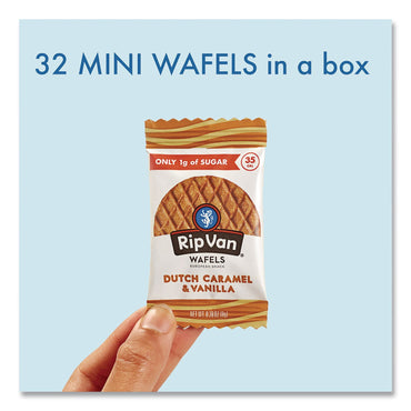 Rip Van® Minis Dutch Caramel and Vanilla Wafels, 0.28 oz Packet, 32/Box (RIPRVW00891)