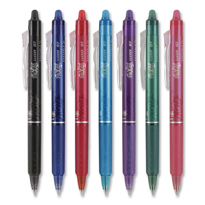 Pilot® FriXion Ball Clicker Erasable Gel Pen, Retractable, Fine 0.7 mm, Assorted Ink and Barrel Colors, 7/Pack (PIL31472)