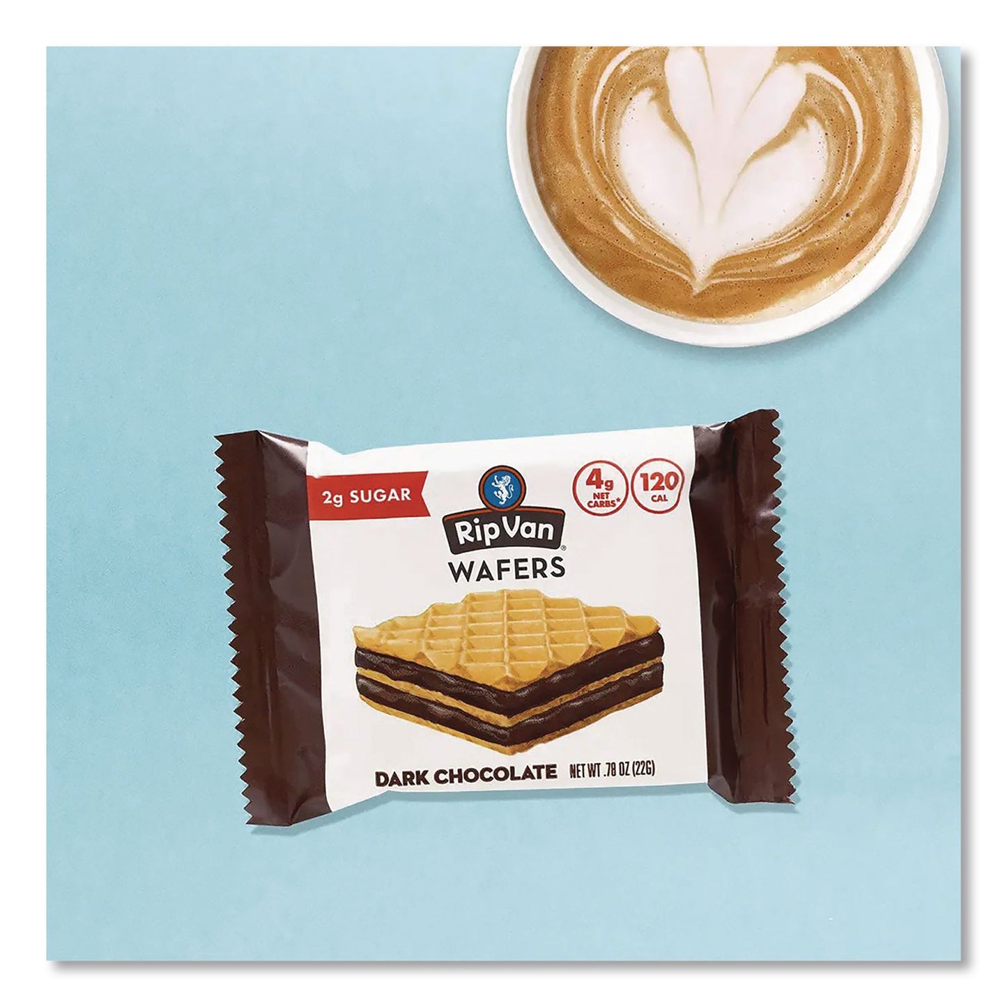 Rip Van® Wafers, Dark Chocolate, 0.78 oz Packet, 16/Box (RIPRVW70520)