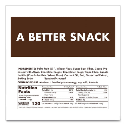 Rip Van® Wafers, Dark Chocolate, 0.78 oz Packet, 16/Box (RIPRVW70520)