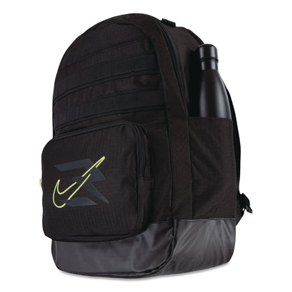 3BRAND Russell Wilson Nike Pro Laptop Backpack, Fits Devices Up to 17", 13 x 7 x 19, Black/Green (THB9AT047023)