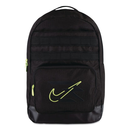 3BRAND Russell Wilson Nike Pro Laptop Backpack, Fits Devices Up to 17", 13 x 7 x 19, Black/Green (THB9AT047023)