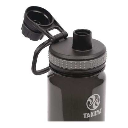 TAKEYA® Tritan Plastic Water Bottle, 18 oz, 1 Royal Bottle, 1 Black Bottle, 2/Pack (TKY51464)