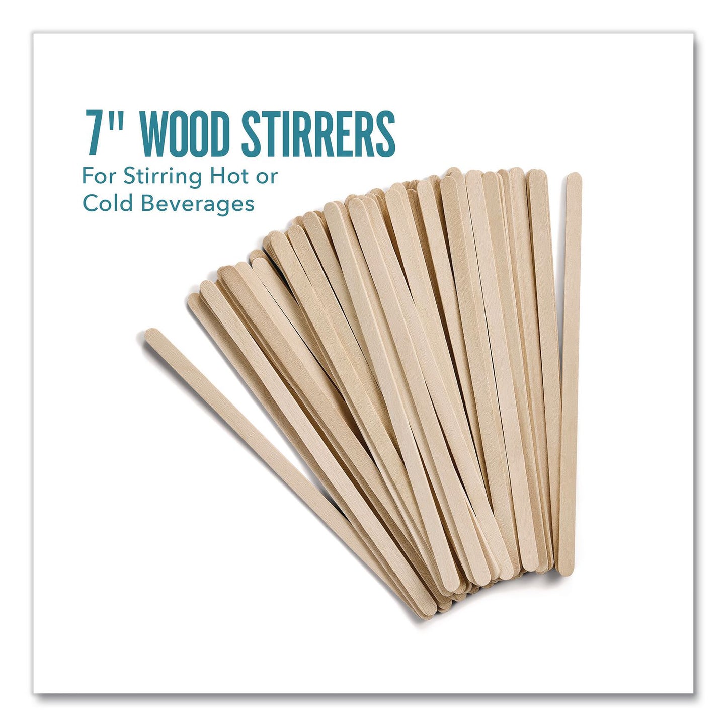 Perk™ Wood Stirrer, 7", 1,000/Pack (PRKPK62345)