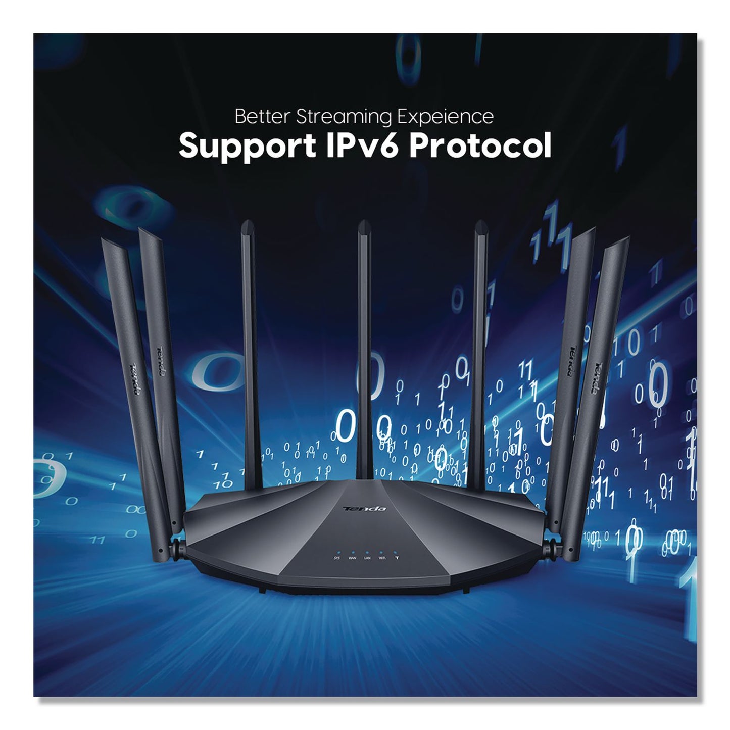 Tenda AC23 AC2100 Dual-Band Gigabit Wireless Router, 4 Ports, Dual-Band 2.4 GHz/5 GHz (TNDAC23)