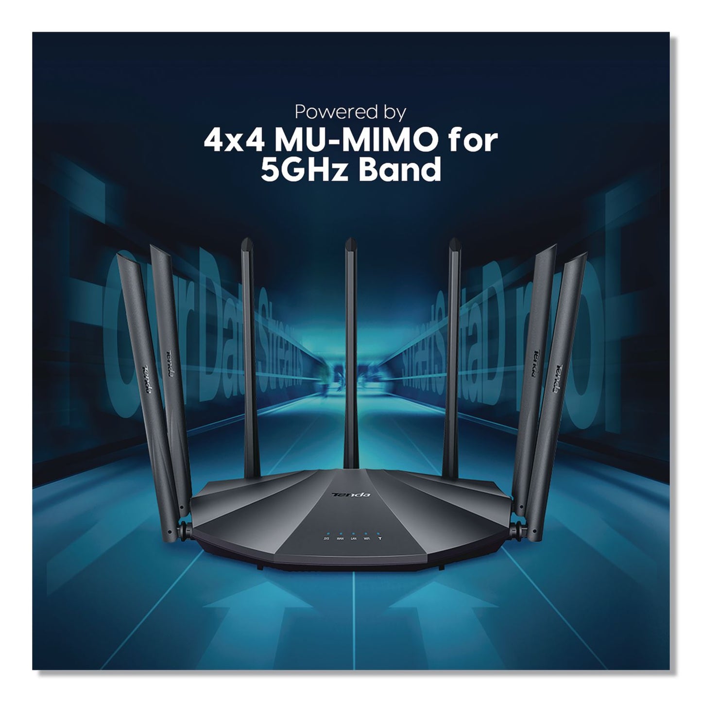 Tenda AC23 AC2100 Dual-Band Gigabit Wireless Router, 4 Ports, Dual-Band 2.4 GHz/5 GHz (TNDAC23)