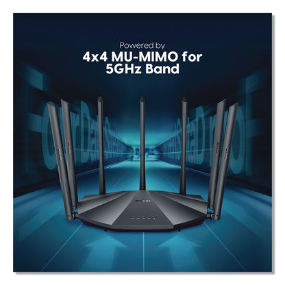 Tenda AC23 AC2100 Dual-Band Gigabit Wireless Router, 4 Ports, Dual-Band 2.4 GHz/5 GHz (TNDAC23)