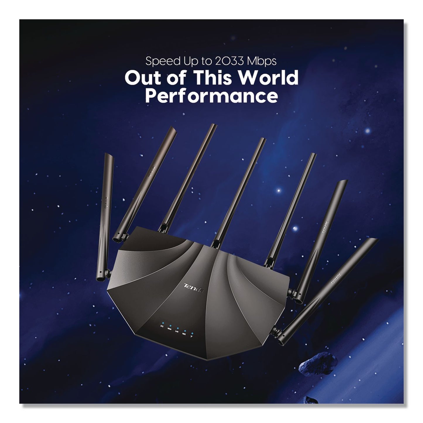 Tenda AC23 AC2100 Dual-Band Gigabit Wireless Router, 4 Ports, Dual-Band 2.4 GHz/5 GHz (TNDAC23)