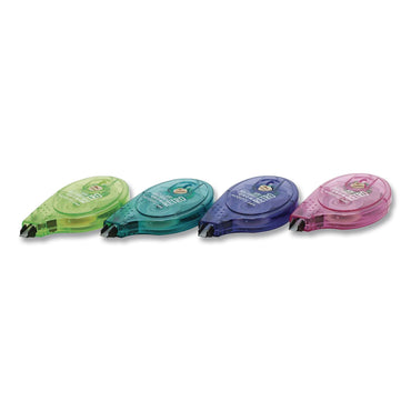 Tombow® MONO Original Correction Tape, Retro Colors, 0.17" x 33 ft, Assorted Colors, 4/Pack (TOM68679)