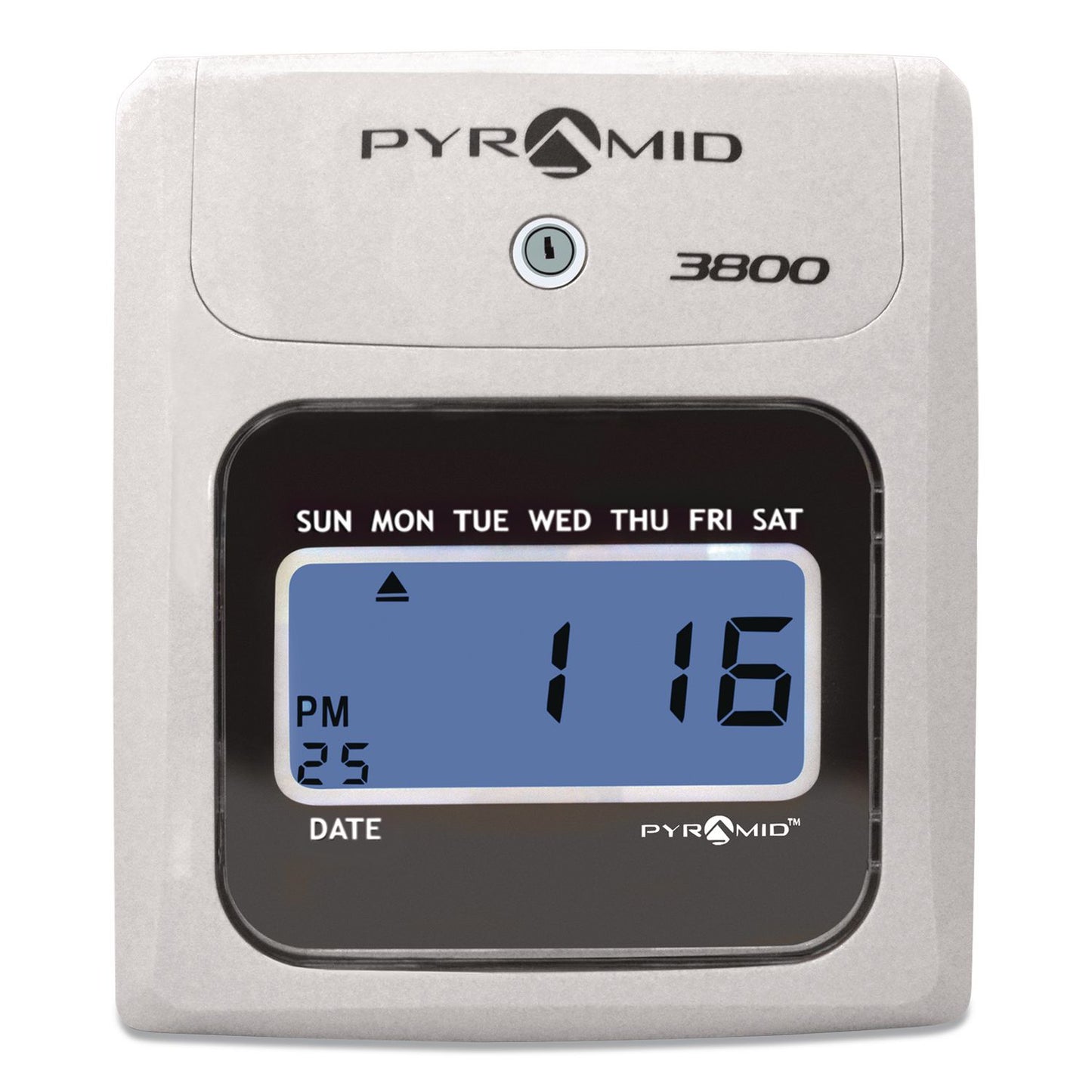 Pyramid Technologies 3800 Time Clock Bundle, LCD Display, Ivory/Charcoal (PTI3800SK1)