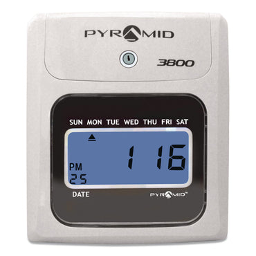 Pyramid Technologies 3800 Time Clock Bundle, LCD Display, Ivory/Charcoal (PTI3800SK1)