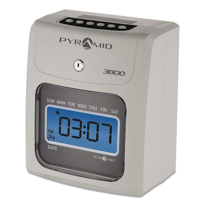 Pyramid Technologies 3800 Time Clock Bundle, LCD Display, Ivory/Charcoal (PTI3800SK1)