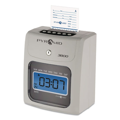 Pyramid Technologies 3800 Time Clock Bundle, LCD Display, Ivory/Charcoal (PTI3800SK1)