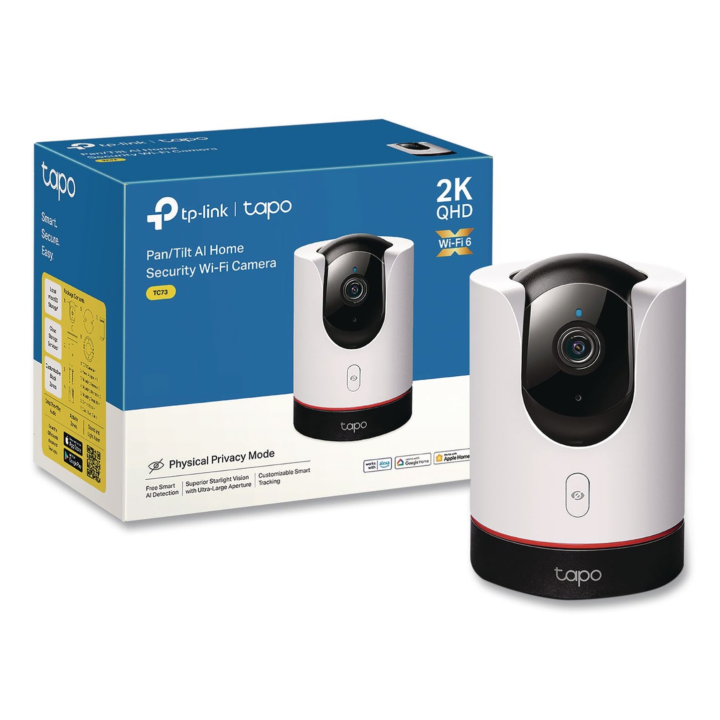 TP-Link Tapo TC73 Wired Security Camera, 2560 x 1440 Pixels (TPLTC73)