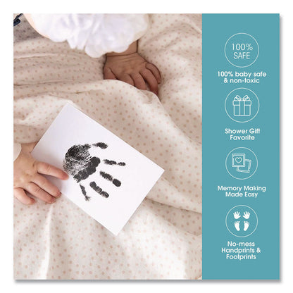 pearhead® Babyprints Clean-Touch Ink Pad, Newborn Size Accommodates Hand/Feet Up to 2.25" x 3.5", Clean-Touch Ink Pad/(2) Imprint Cards (PEH00007)