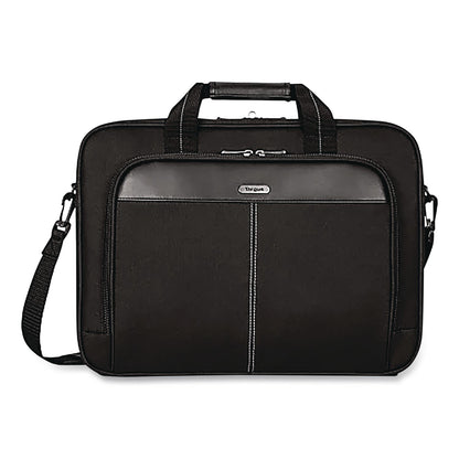 Targus® Classic Slim Laptop Briefcase, Fits Devices Up to 16", 16.75 x 3.25 x 12.8, Black (TRGTCT027US)