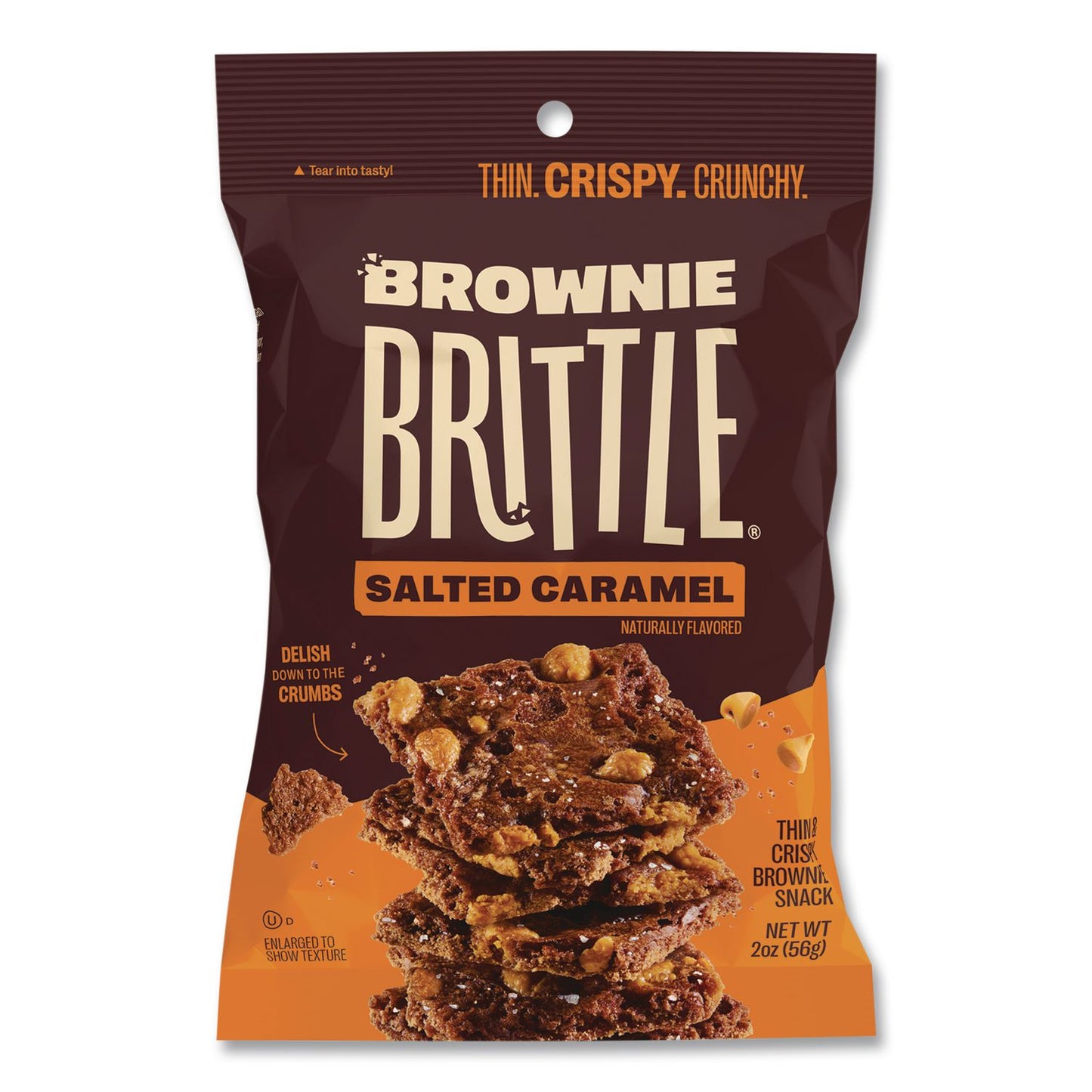 Sheila G’s™ Brownie Brittle™ Salted Caramel Brownie Snack, 2 oz Bag, 24/Carton (SHASGB01132)