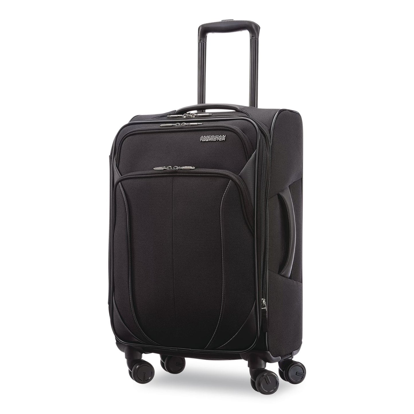 AMERICAN TOURISTER 4 KIX 2.0 Softside Spinner Suitcase, 14.5 x 9.5 x 23.5, Black (SML1423521041)