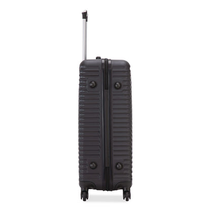 TUCCI VOYAGE Vertice ABS 2-Piece Luggage Set, Black (TUIV000102PCBLK)