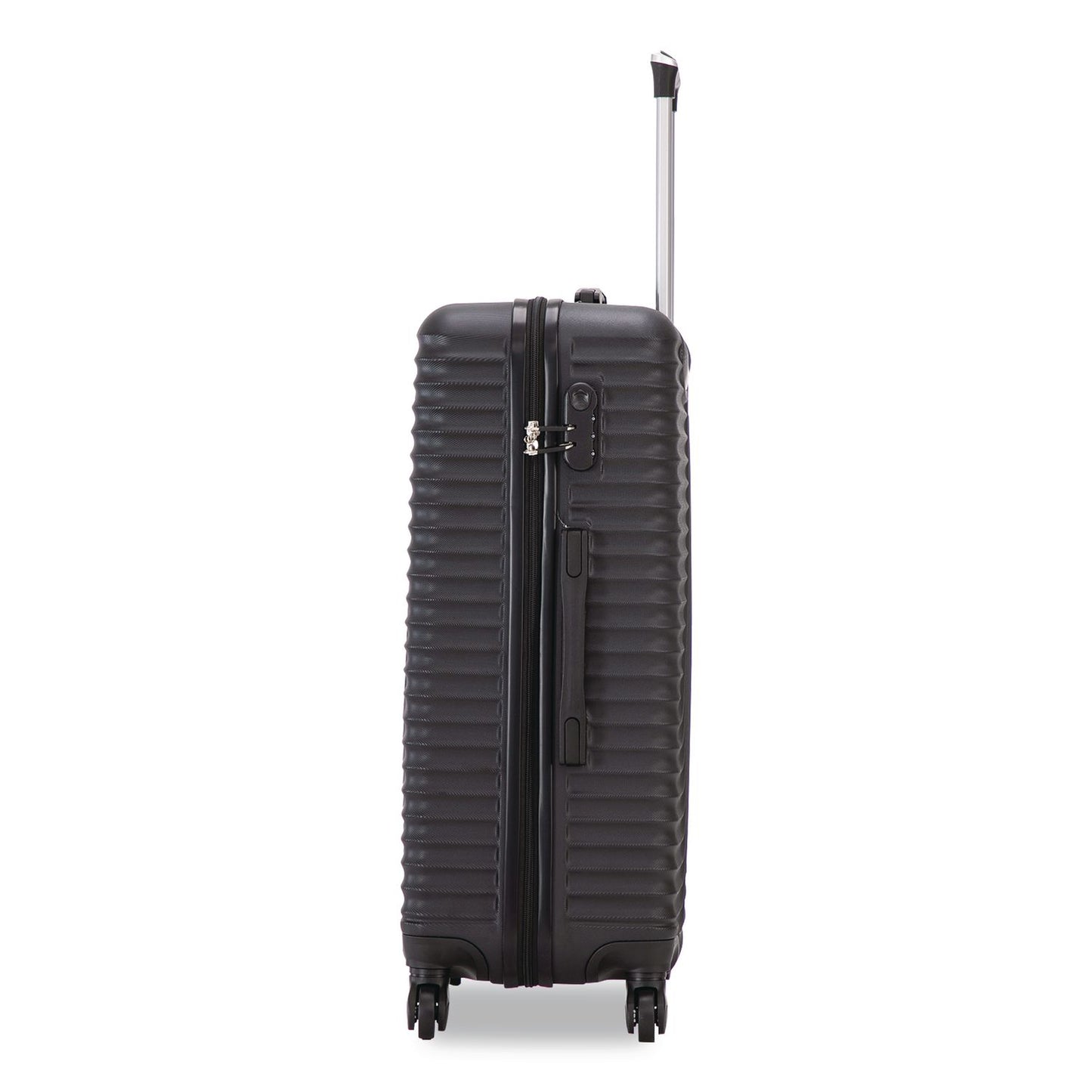 TUCCI VOYAGE Vertice ABS 2-Piece Luggage Set, Black (TUIV000102PCBLK)