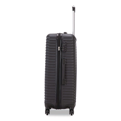 TUCCI VOYAGE Vertice ABS 2-Piece Luggage Set, Black (TUIV000102PCBLK)