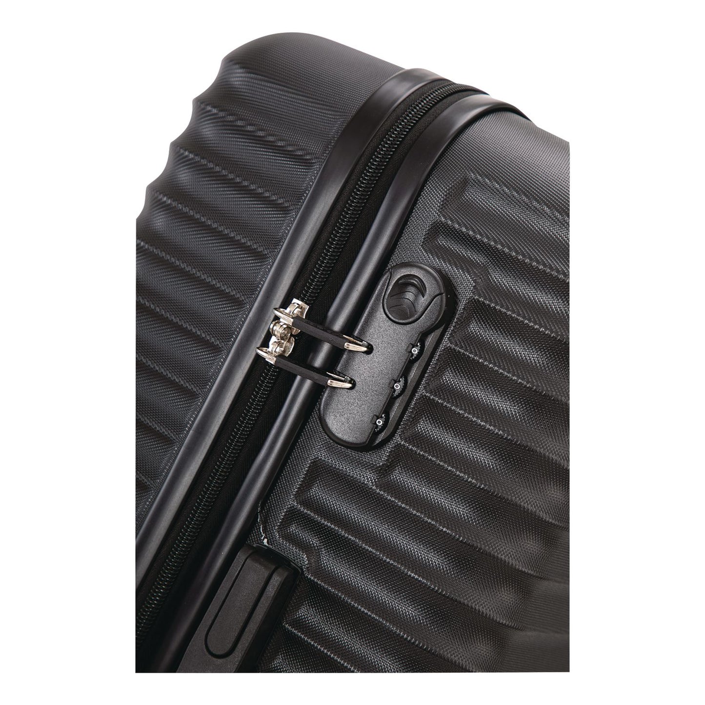 TUCCI VOYAGE Vertice ABS 2-Piece Luggage Set, Black (TUIV000102PCBLK)