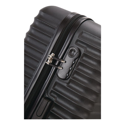 TUCCI VOYAGE Vertice ABS 2-Piece Luggage Set, Black (TUIV000102PCBLK)