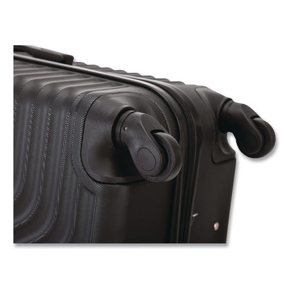 TUCCI VOYAGE Vertice ABS 2-Piece Luggage Set, Black (TUIV000102PCBLK)