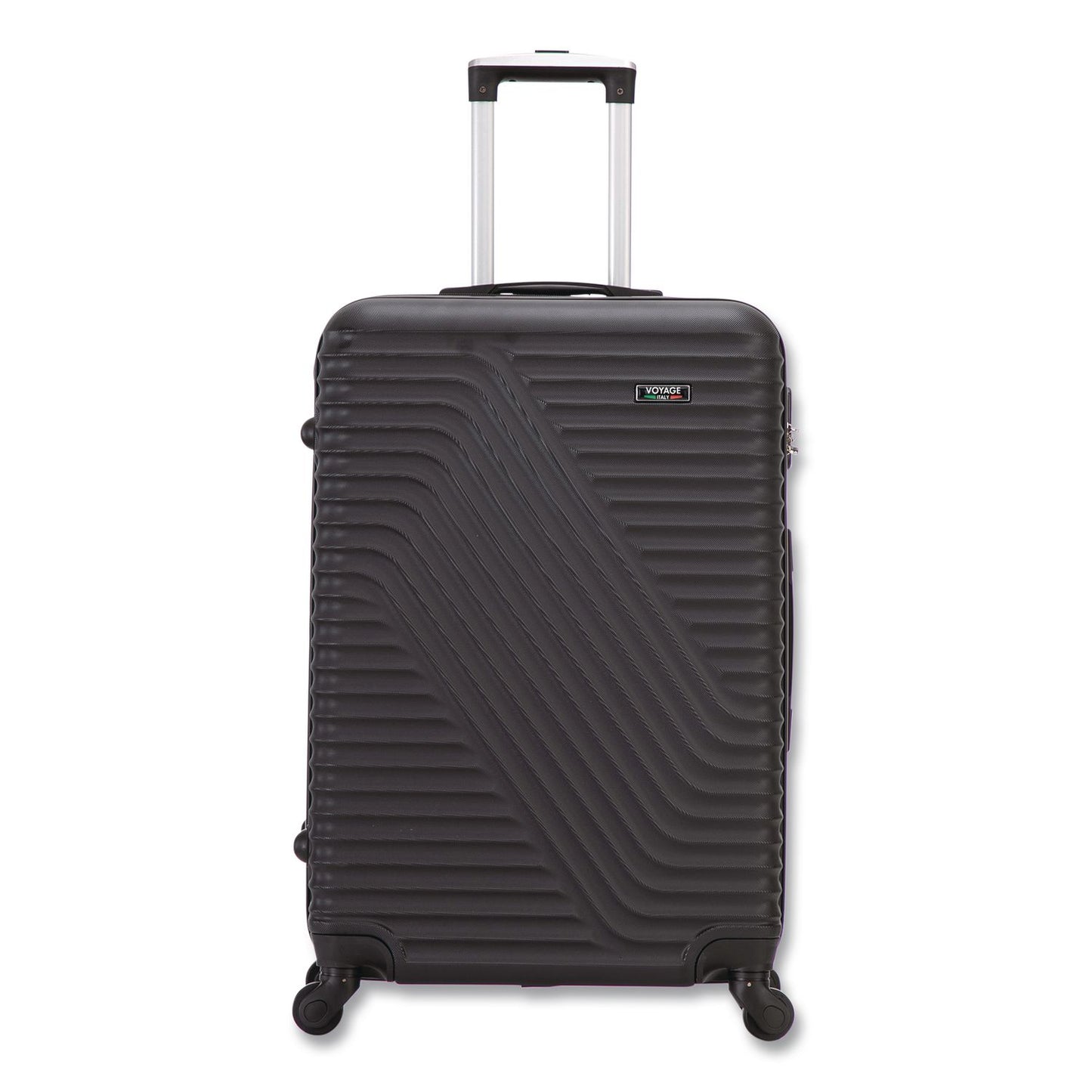 TUCCI VOYAGE Vertice ABS 2-Piece Luggage Set, Black (TUIV000102PCBLK)