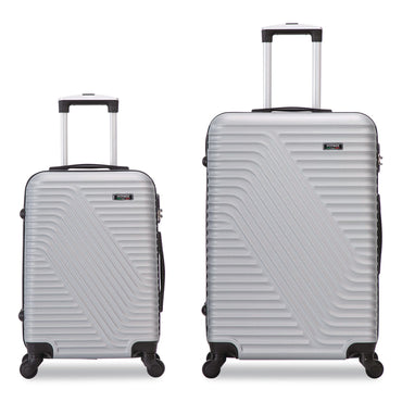 TUCCI VOYAGE Vertice ABS 2-Piece Luggage Set, Silver (TUIV000102PCSLV)