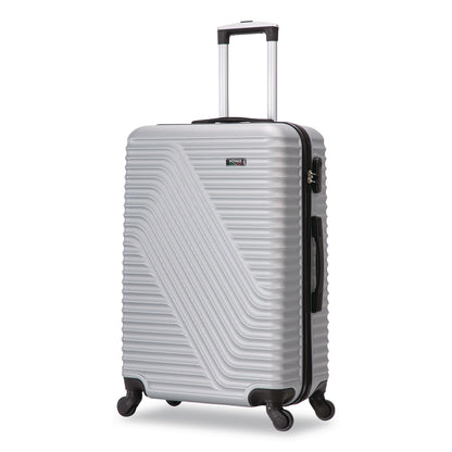 TUCCI VOYAGE Vertice ABS 2-Piece Luggage Set, Silver (TUIV000102PCSLV)