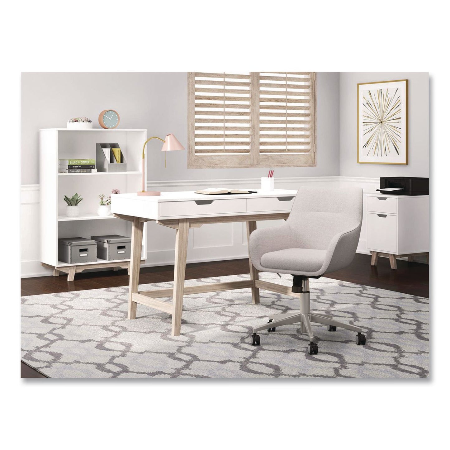 Thomasville® Whitney Bookcase, Three Shelves, 31.75w x 14d x 48.25h, White (TVFSPLSWHBKTV)